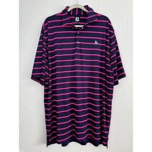 Footjoy navy blue pink performance dry fit polo XXL
